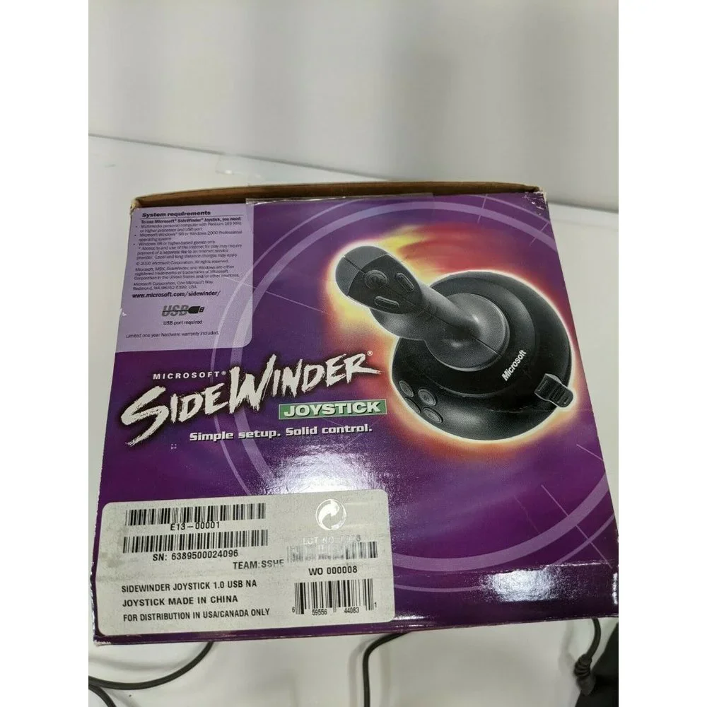 Microsoft USB SideWinder Joystick Controller For PC Gaming X05-63895